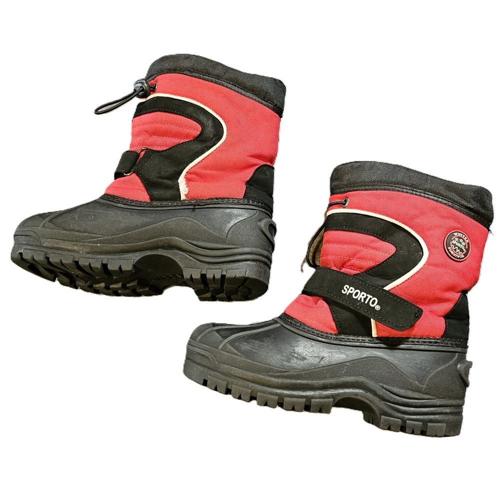 Sporto Winter Survivor Connor Snow Boots Red/Black SZ 3M Skiing,Snowboarding